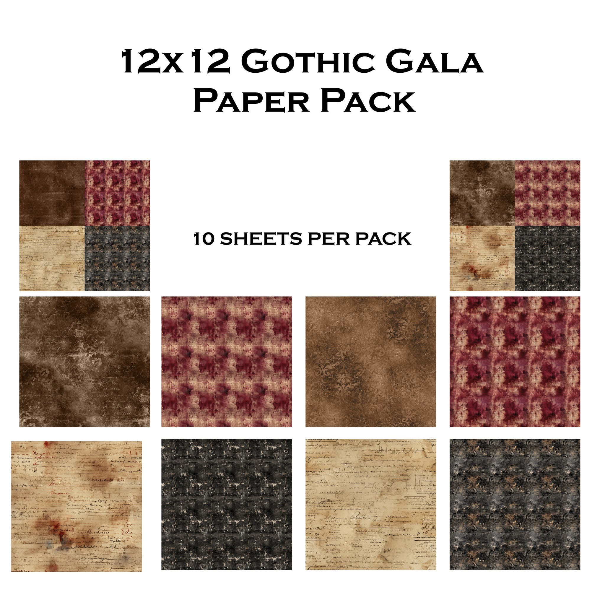 Gothic Gala 12x12 Paper Pack