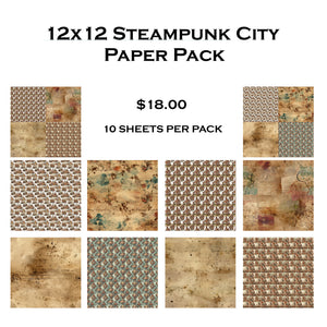 Steampunk City 12x12 Paper Pack