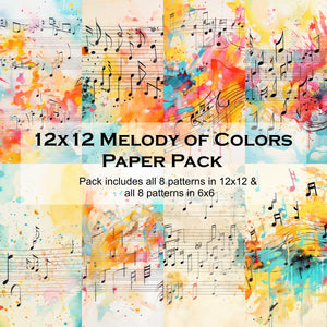 Melody of Colors 12x12 Paper Pack