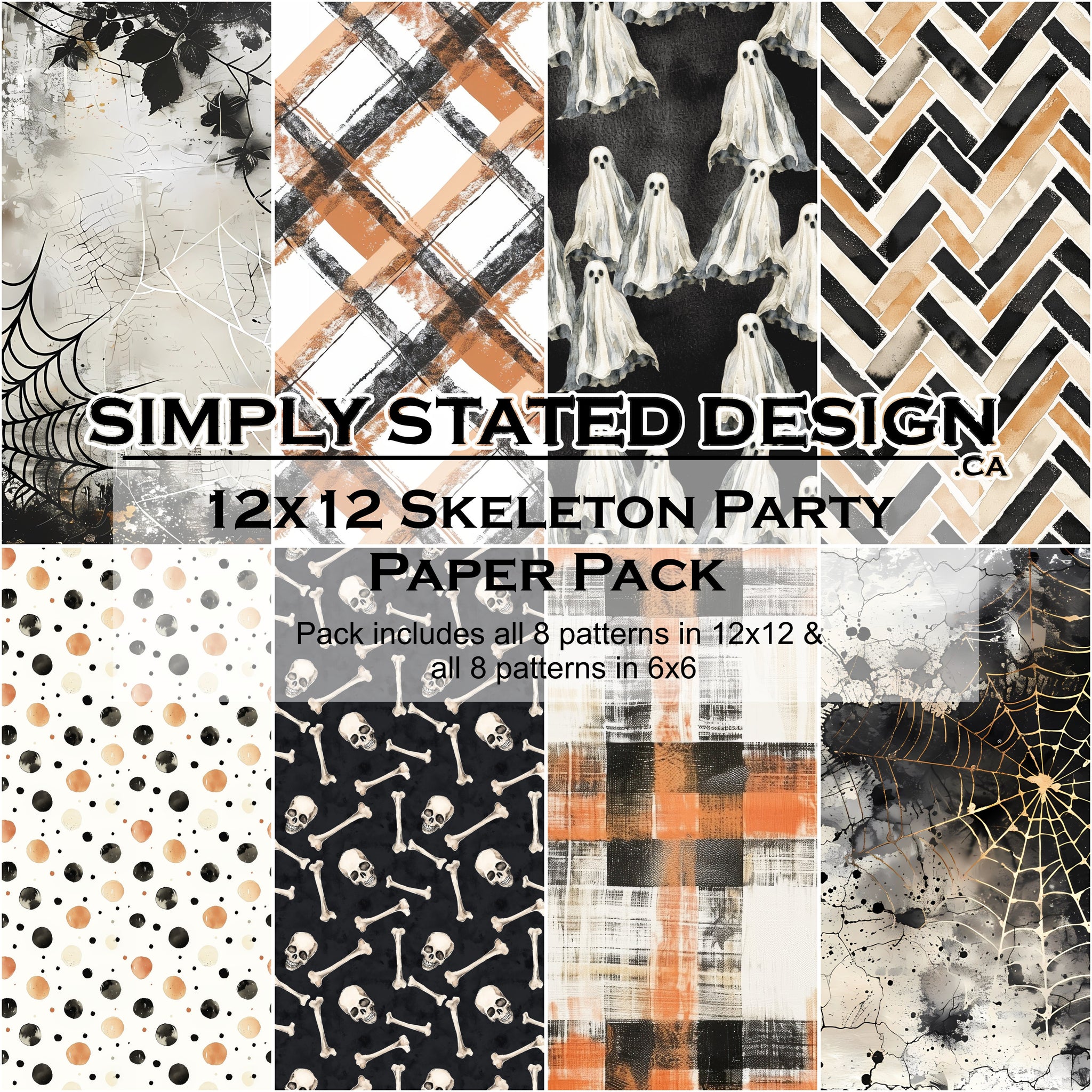 Skeleton Party 12x12 Paper Pack