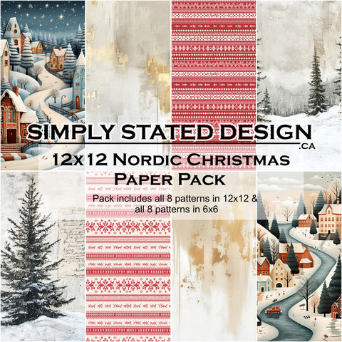 Nordic Christmas 12x12 Paper Pack