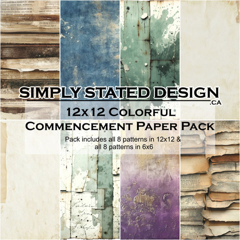 Colorful Commencement 12x12 Paper Pack