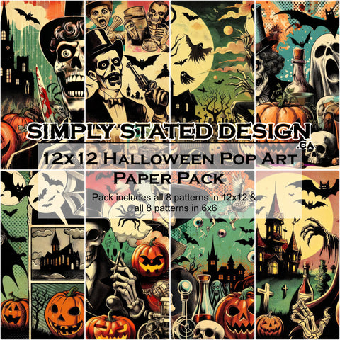 Halloween Pop Art 12x12 Paper Pack