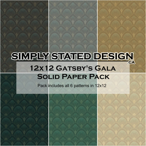 Gatsby's Gala 12x12 Solid Paper Pack