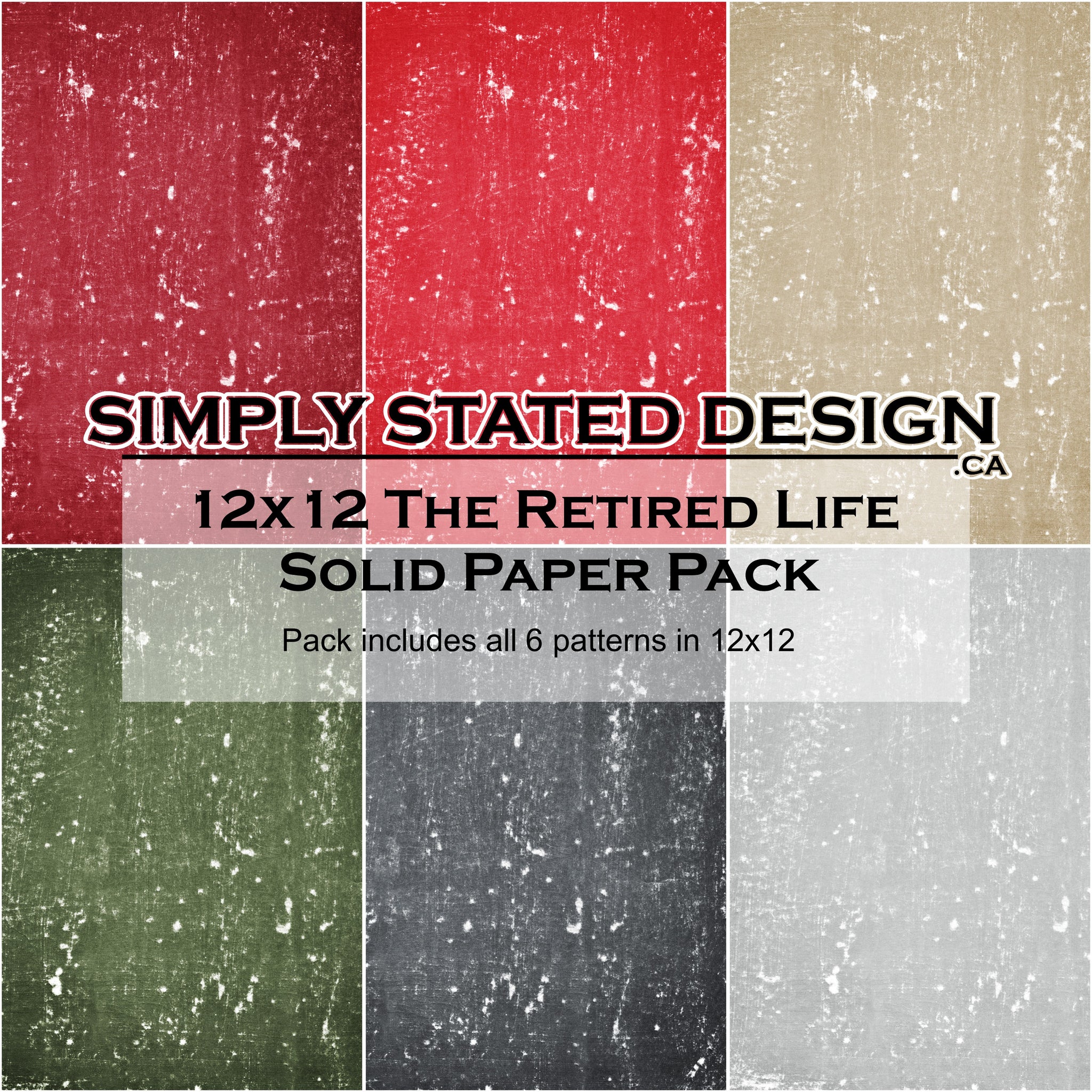 The Retired Life 12x12 Solid Paper Pack