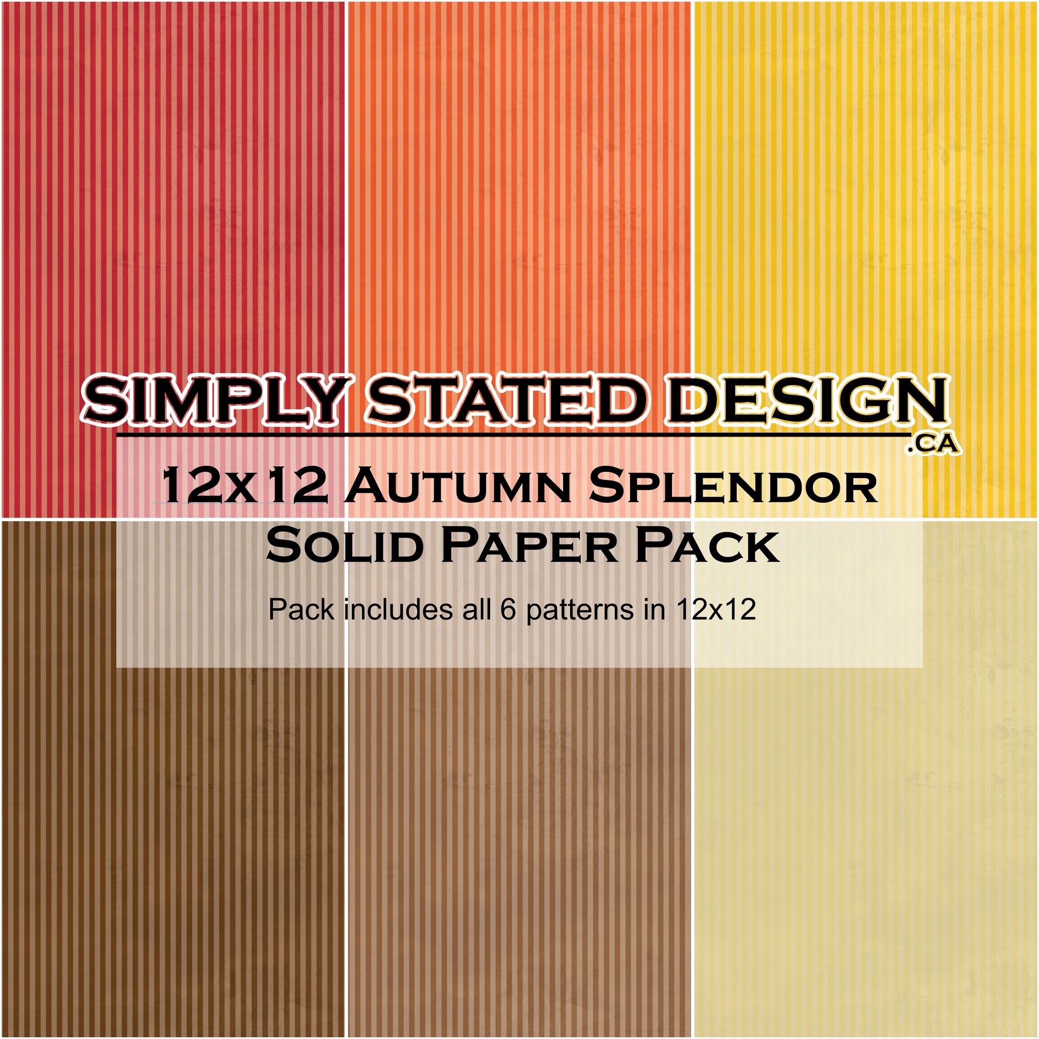 Autumn Splendor 12x12 Solid Paper Pack