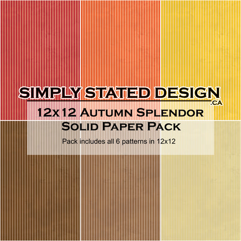 Autumn Splendor 12x12 Solid Paper Pack