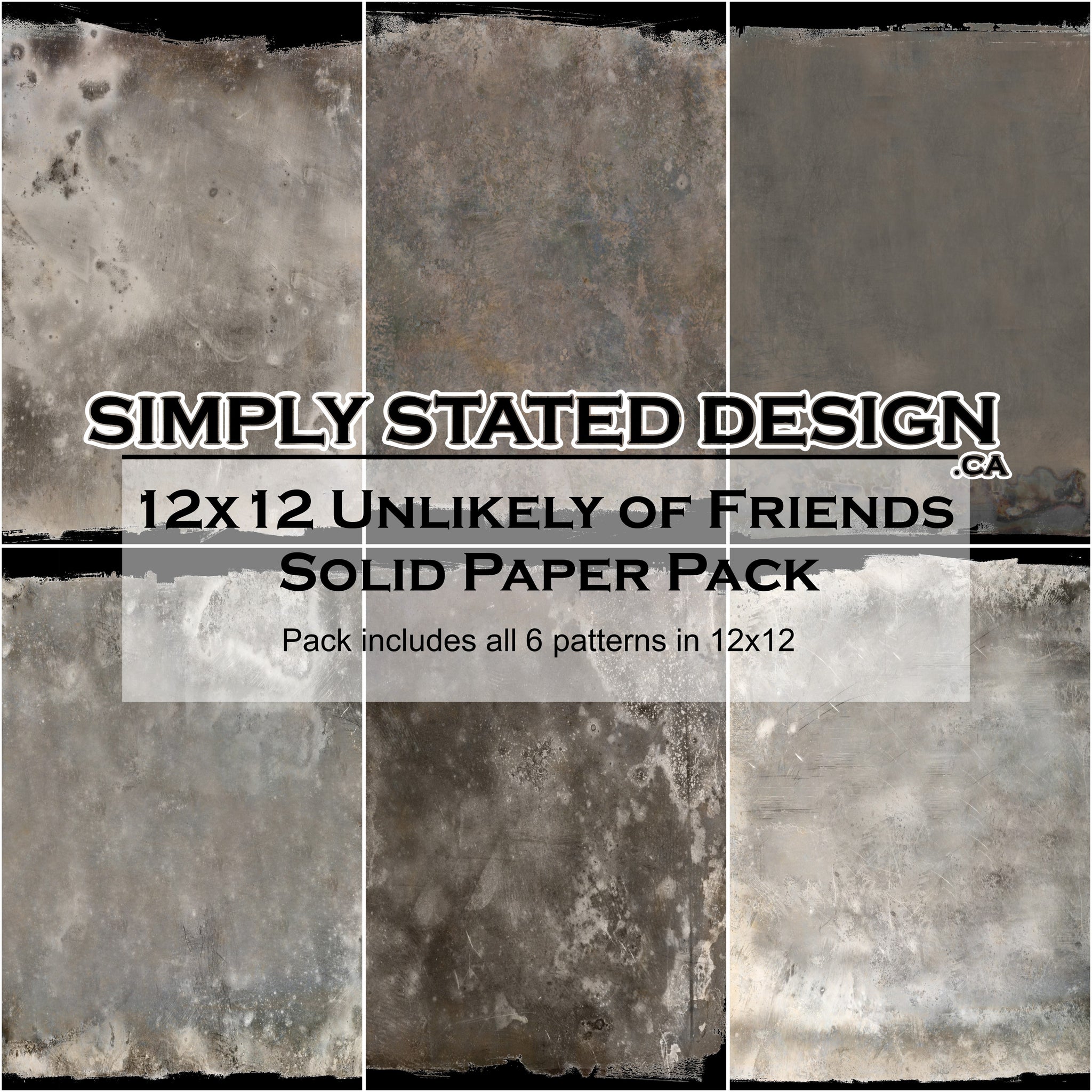 Unlikely Of Friends 12x12 Solid Paper Pack