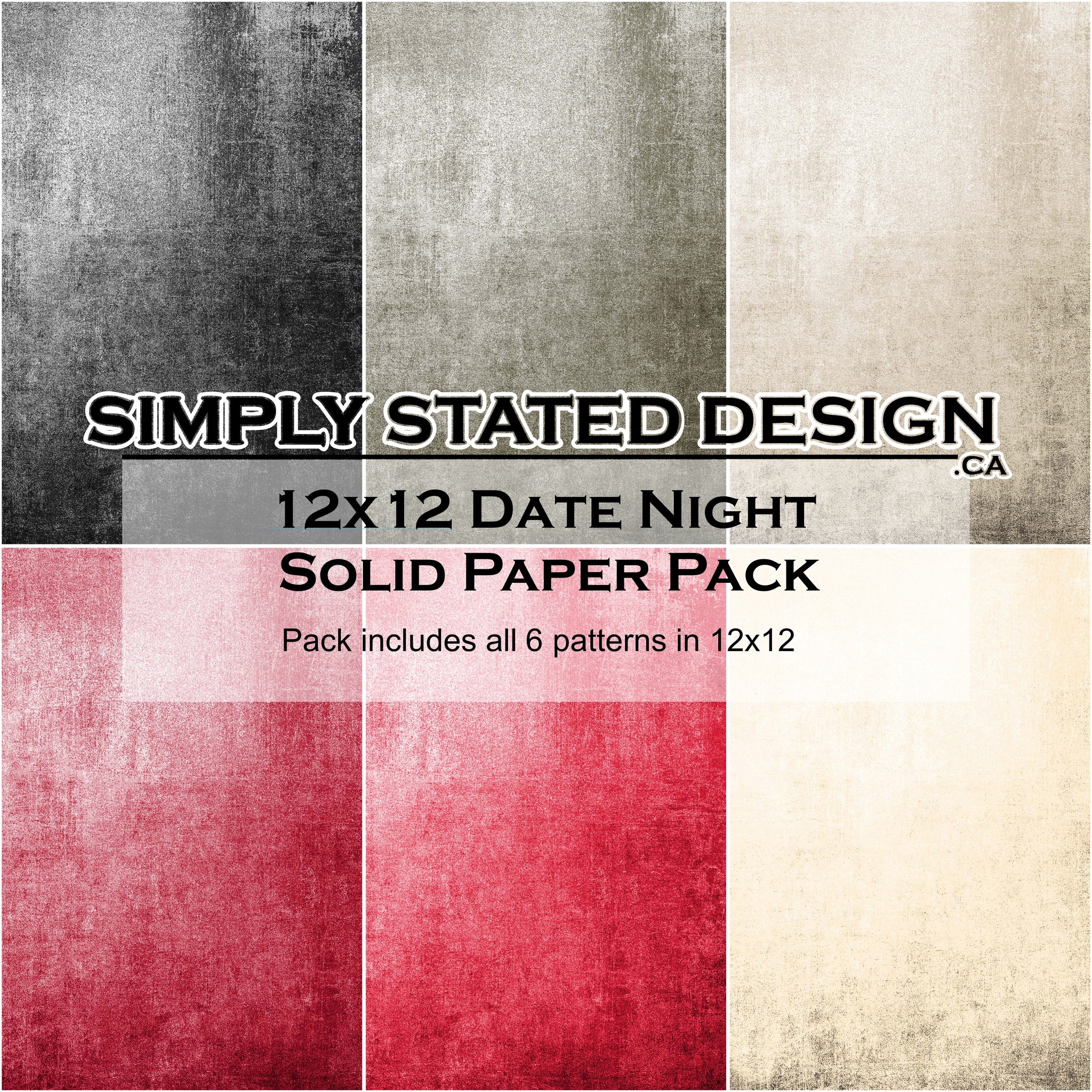 Date Night 12x12 Solid Paper Pack
