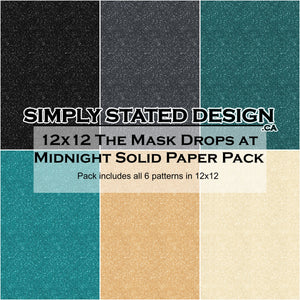 The Mask Drops at Midnight 12x12 Solid Paper Pack