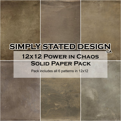 Power In Chaos 12x12 Solid Paper Pack