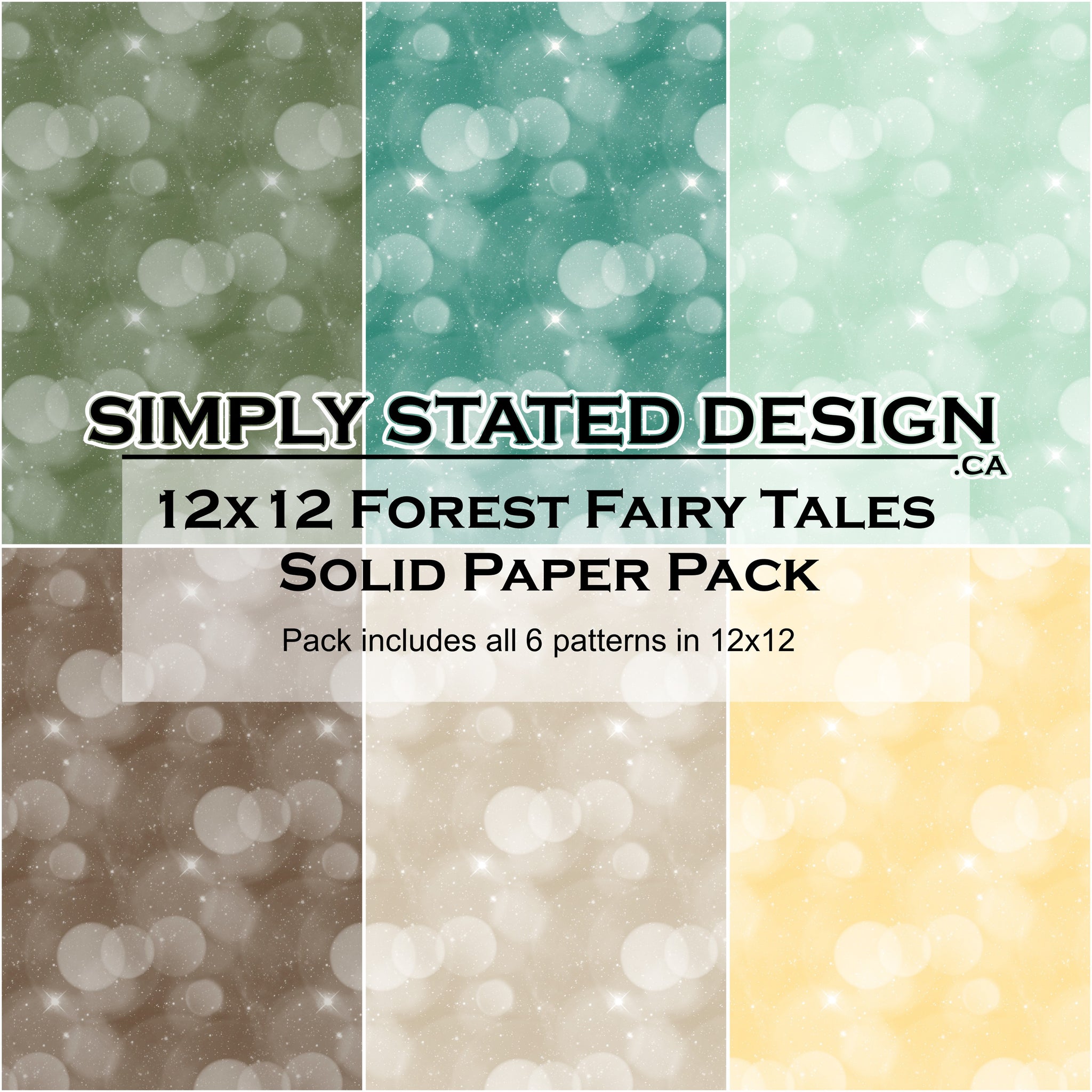 Forest Fairy Tales 12x12 Solid Paper Pack
