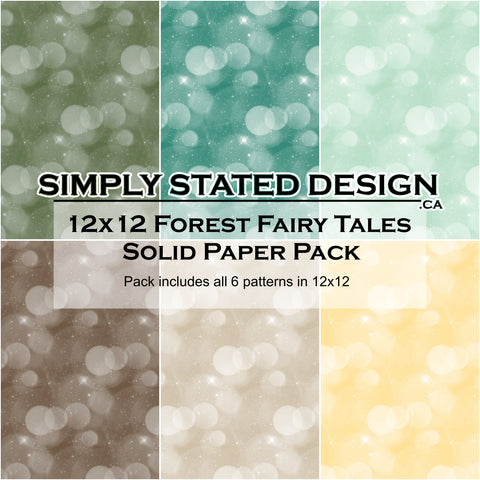 Forest Fairy Tales 12x12 Solid Paper Pack