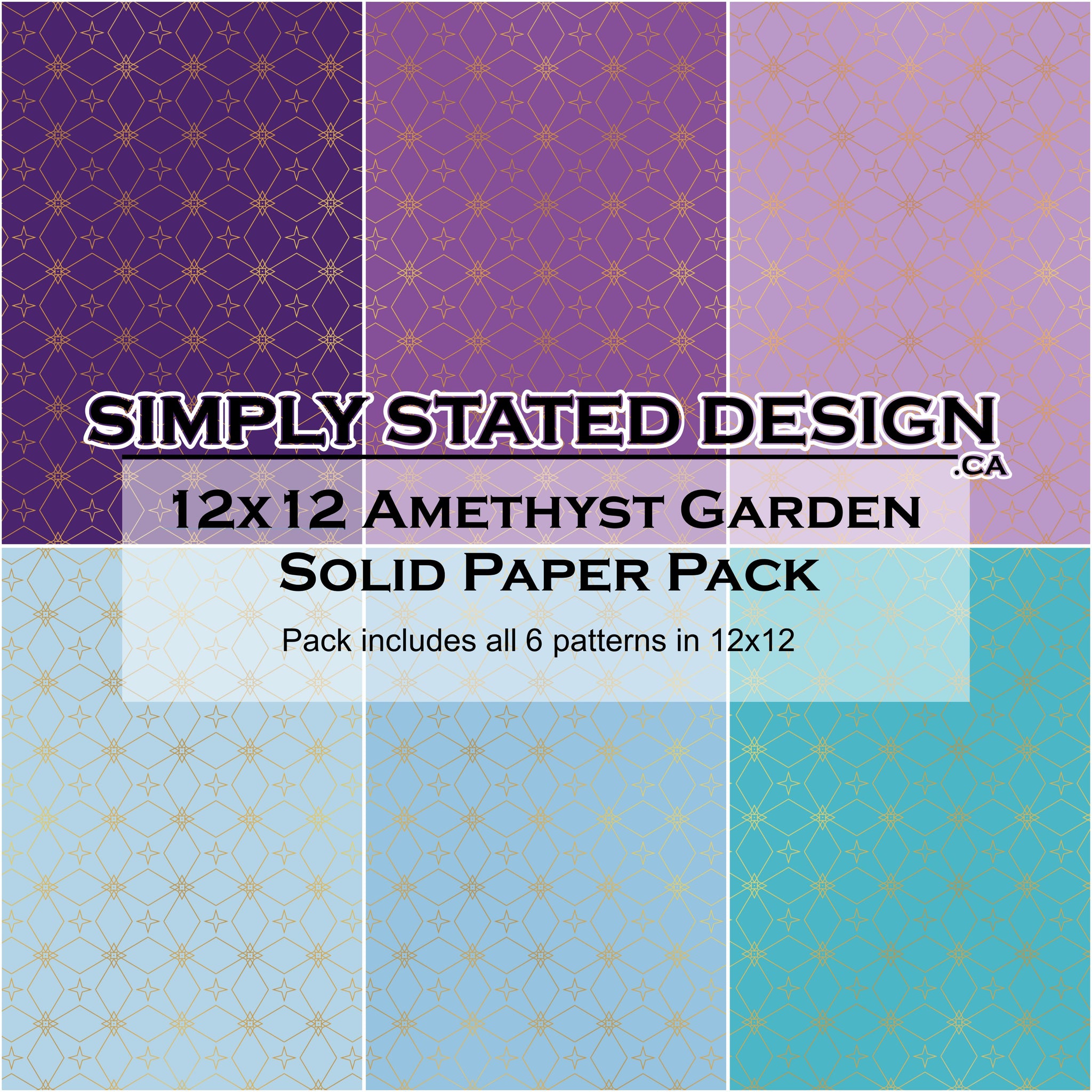 Amethyst Garden 12x12 Solid Paper Pack