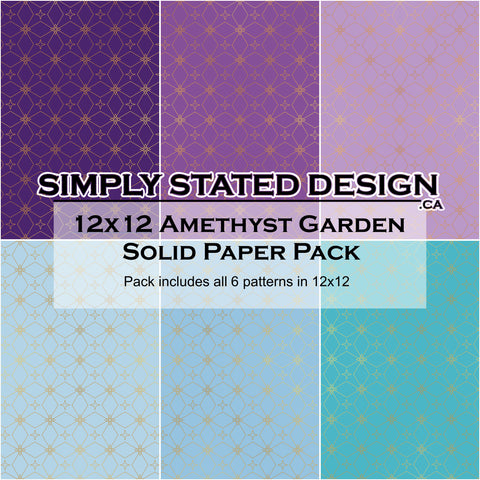 Amethyst Garden 12x12 Solid Paper Pack