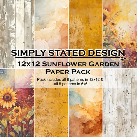 Sunflower Garden 12x12 Paper Pack