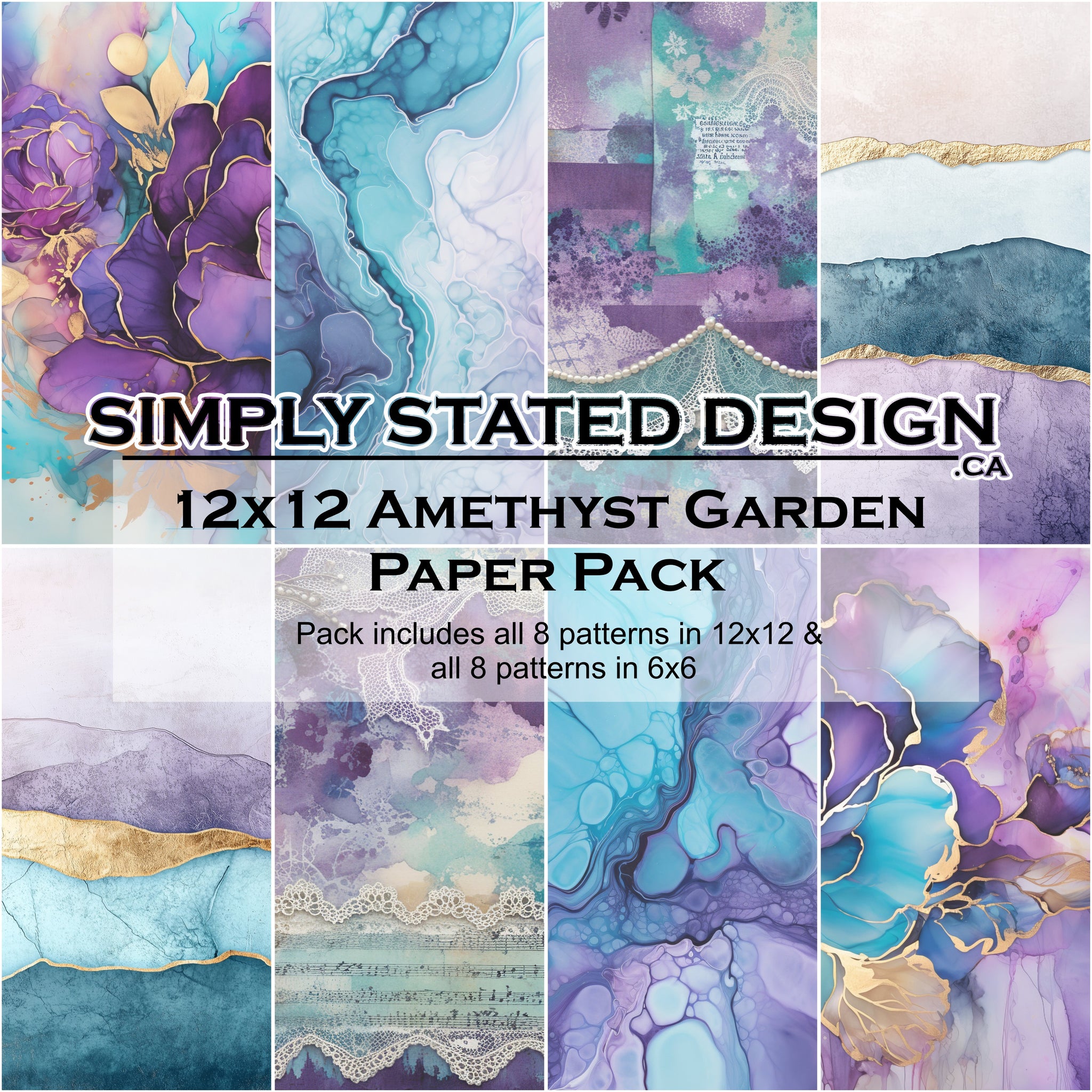 Amethyst Garden 12x12 Paper Pack