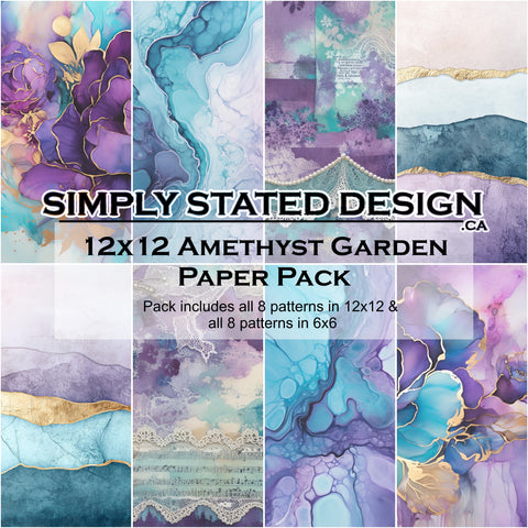 Amethyst Garden 12x12 Paper Pack