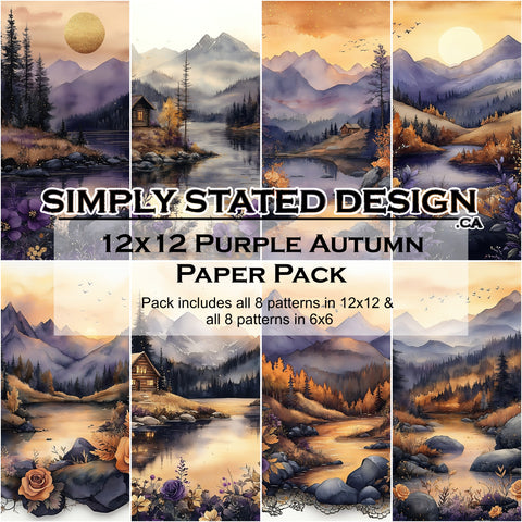 Purple Autumn 12x12 Paper Pack