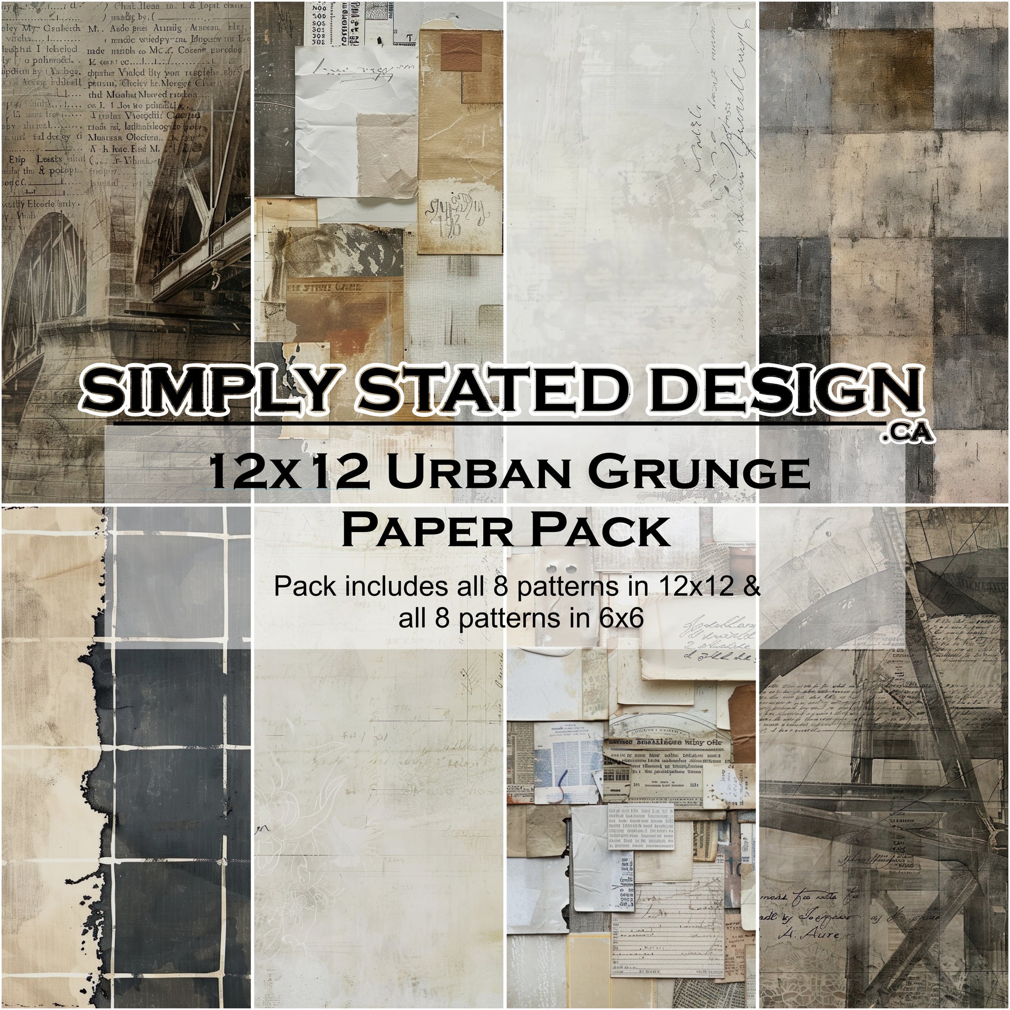 Urban Grunge 12x12 Paper Pack