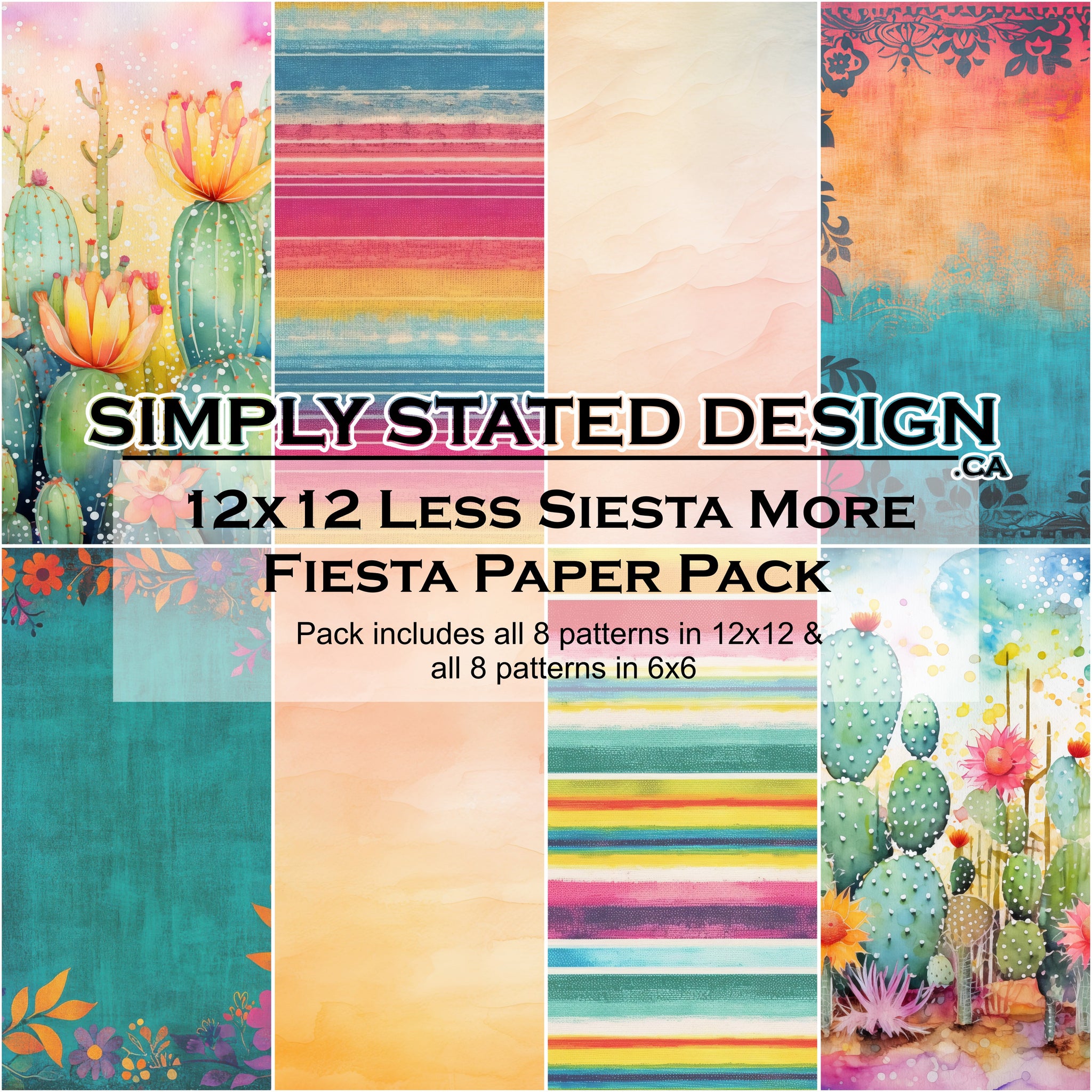 Less Siesta More Fiesta 12x12 Paper Pack