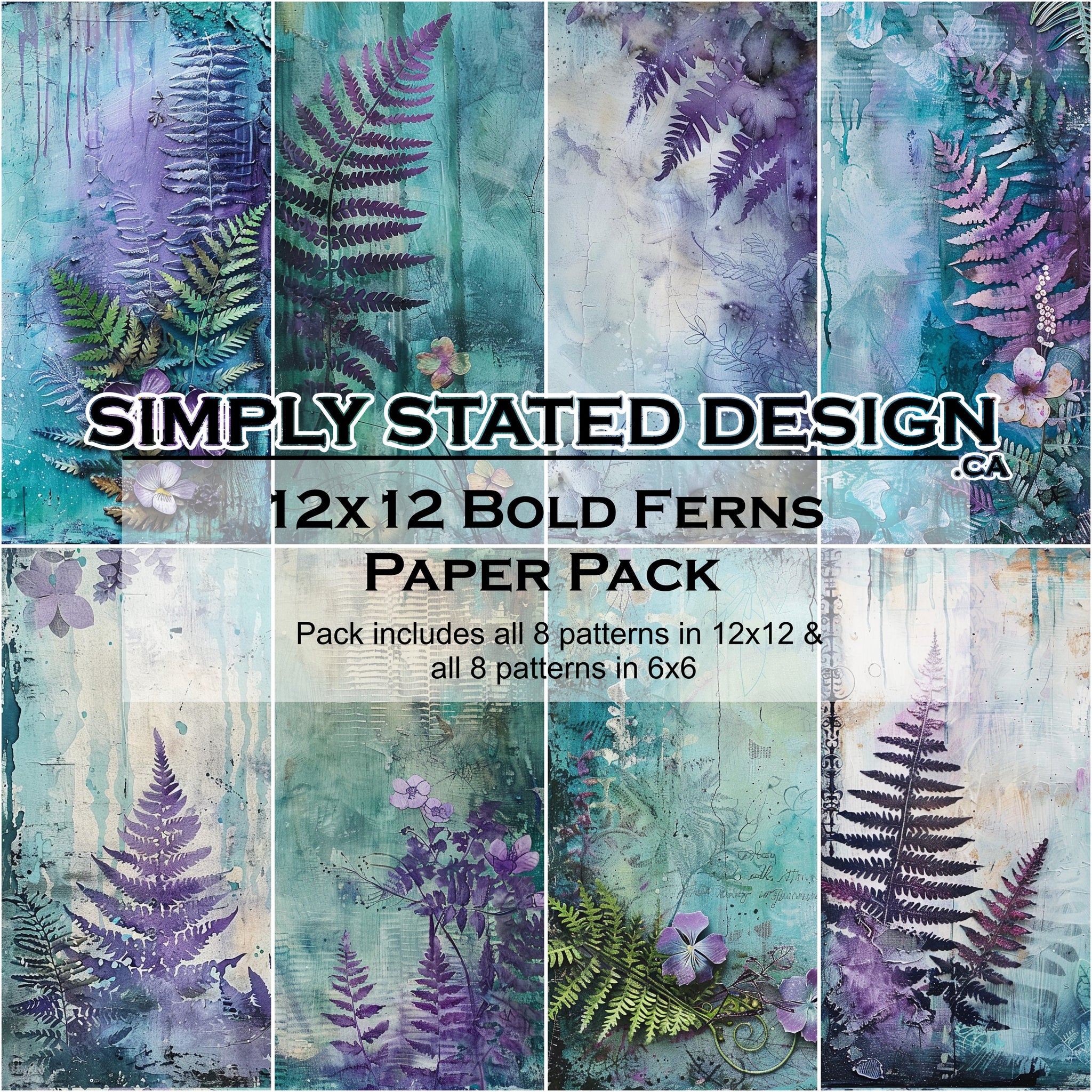 Bold Ferns 12x12 Paper Pack