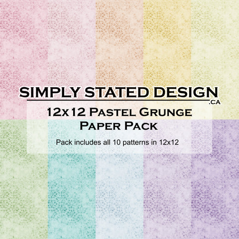 Pastel Grunge 12x12 Paper Pack