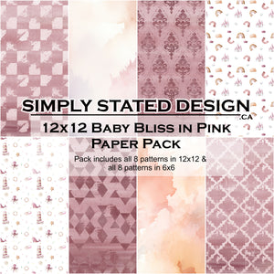 Baby Bliss in Pink 12x12 Paper Pack