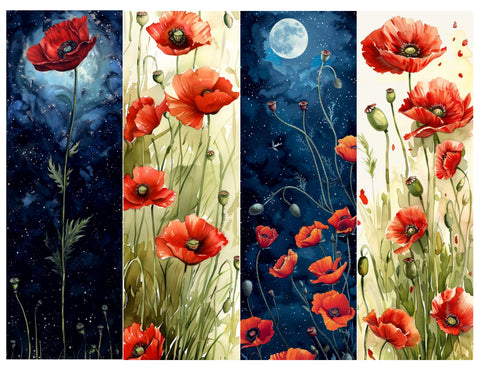 Poppies Bookmark Sheet
