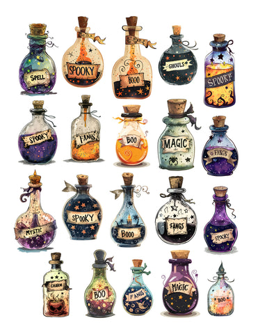 Potion Bottles Ephemera Pack