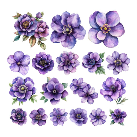 Purple Florals Ephemera
