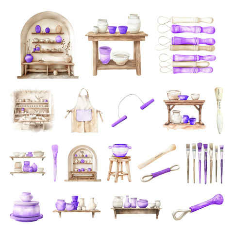 Purple Pottery Ephemera