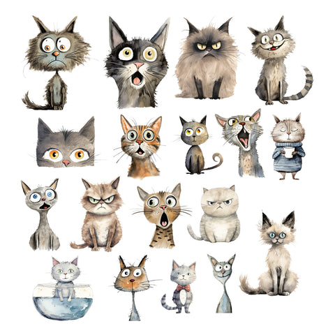 Quirky Cats Ephemera Pack