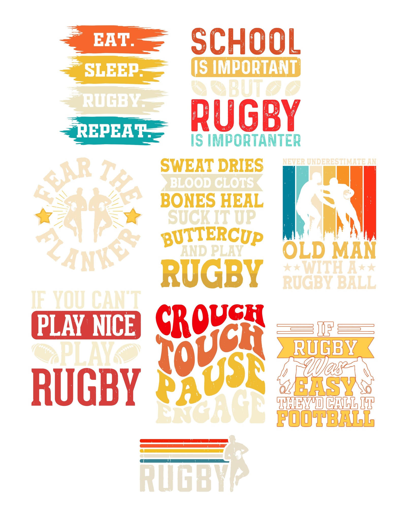 Rugby Phrases Ephemera
