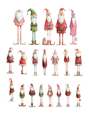 Santa Long Legs Ephemera Pack