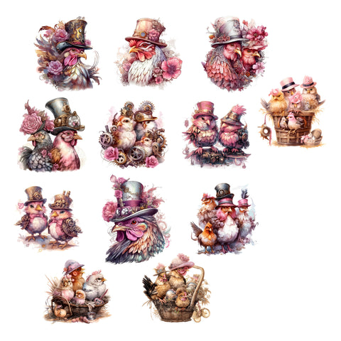 Steampunk Chickens Ephemera