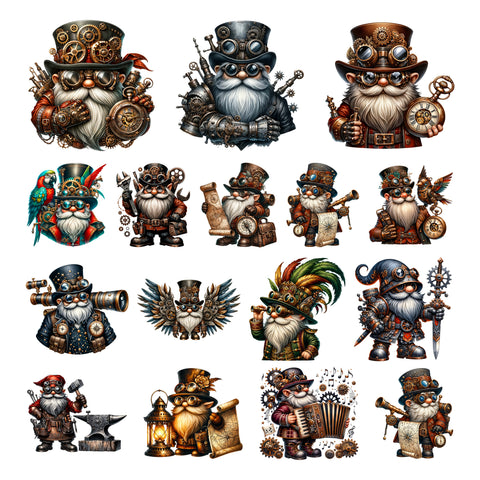 Steampunk Santa Ephemera