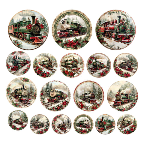 Victorian Christmas Trains Ephemera