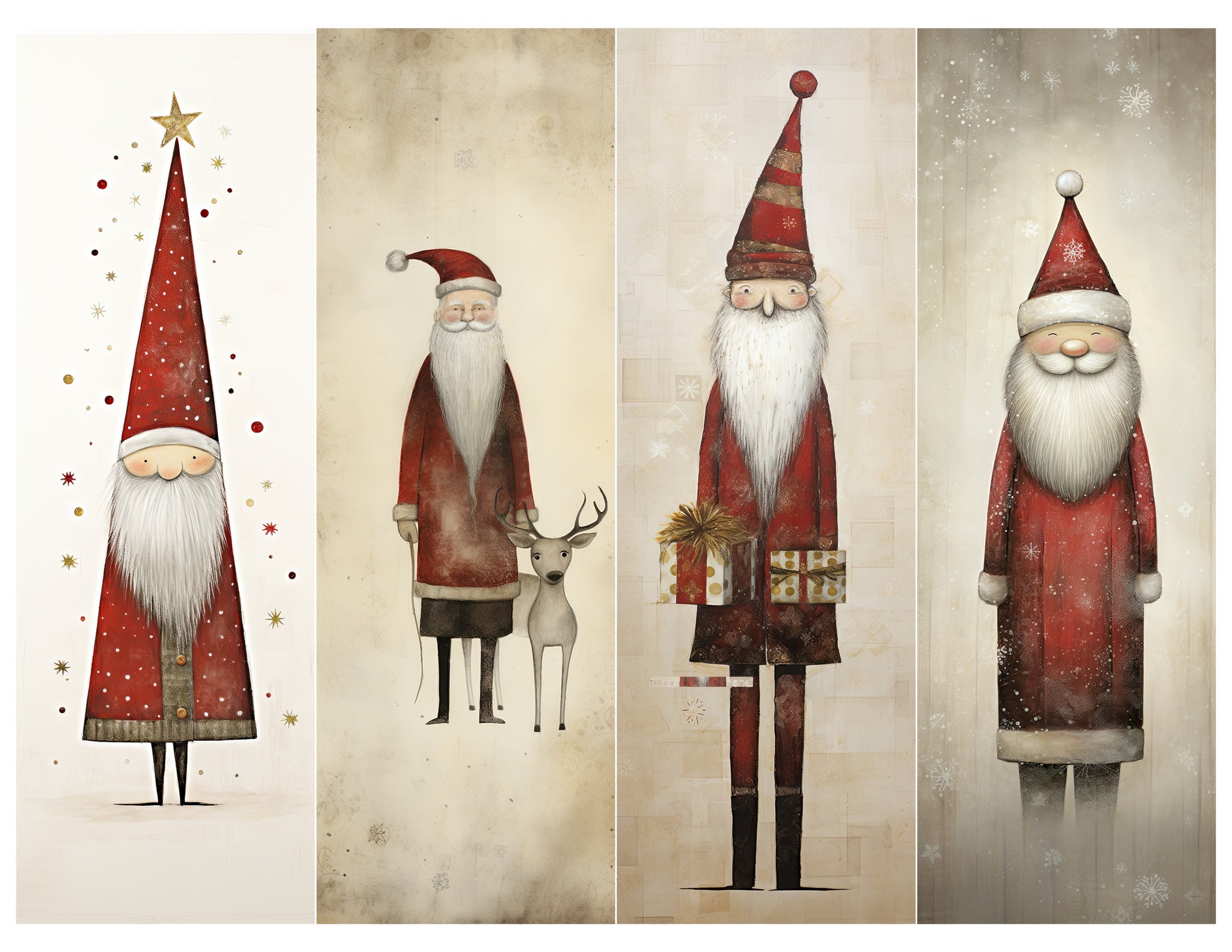 Whimsical Santa Bookmark Sheet