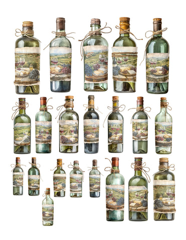 Wine Country Bottles Ephemera