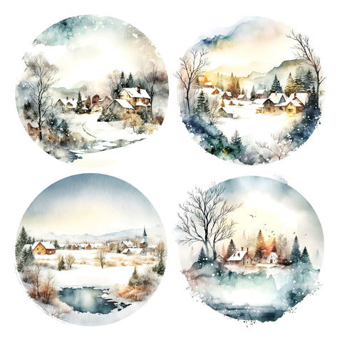 Winter Scenes XL Ephemera Pack