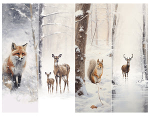 Winter Animals Bookmark Sheet