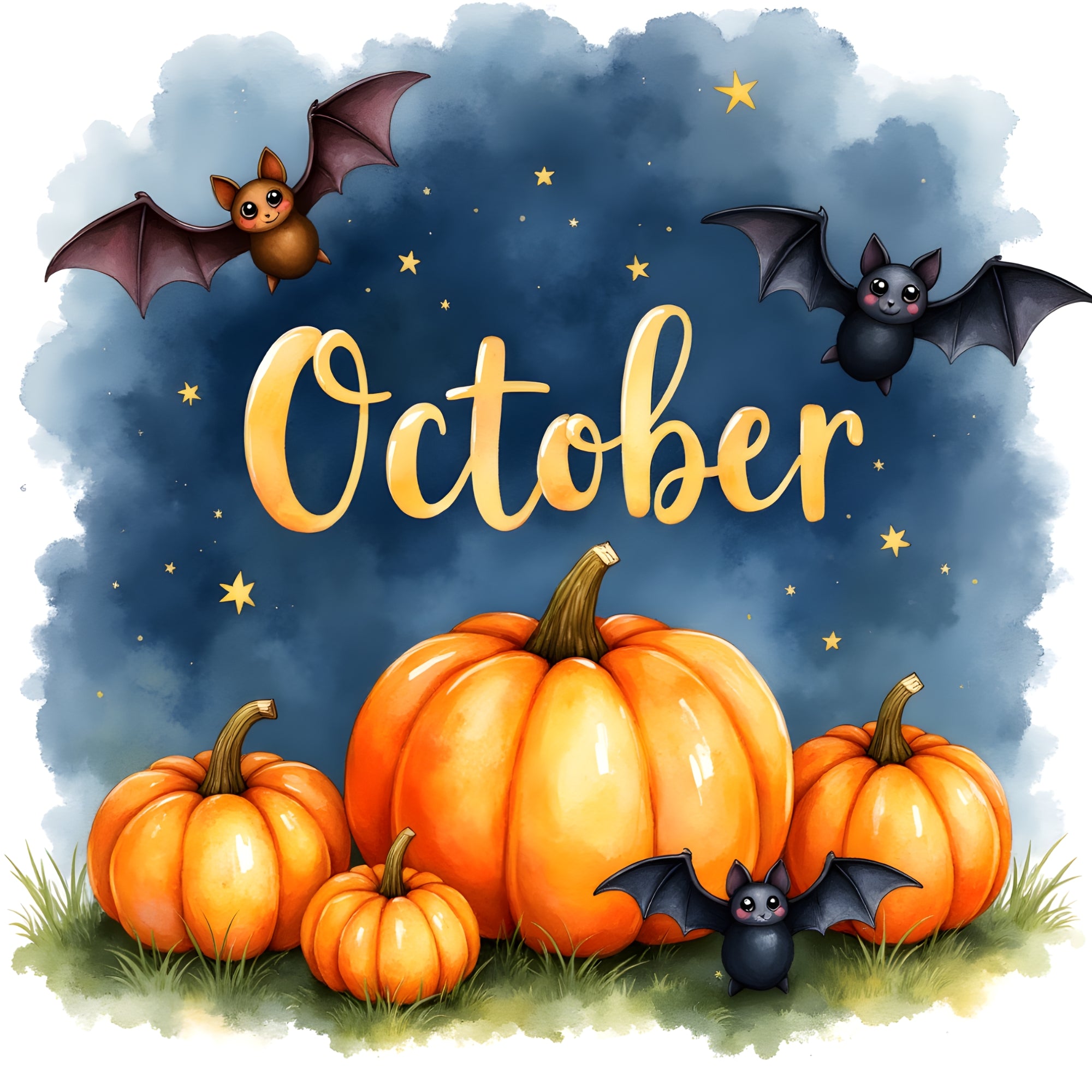 Woodland Calendar October Paper