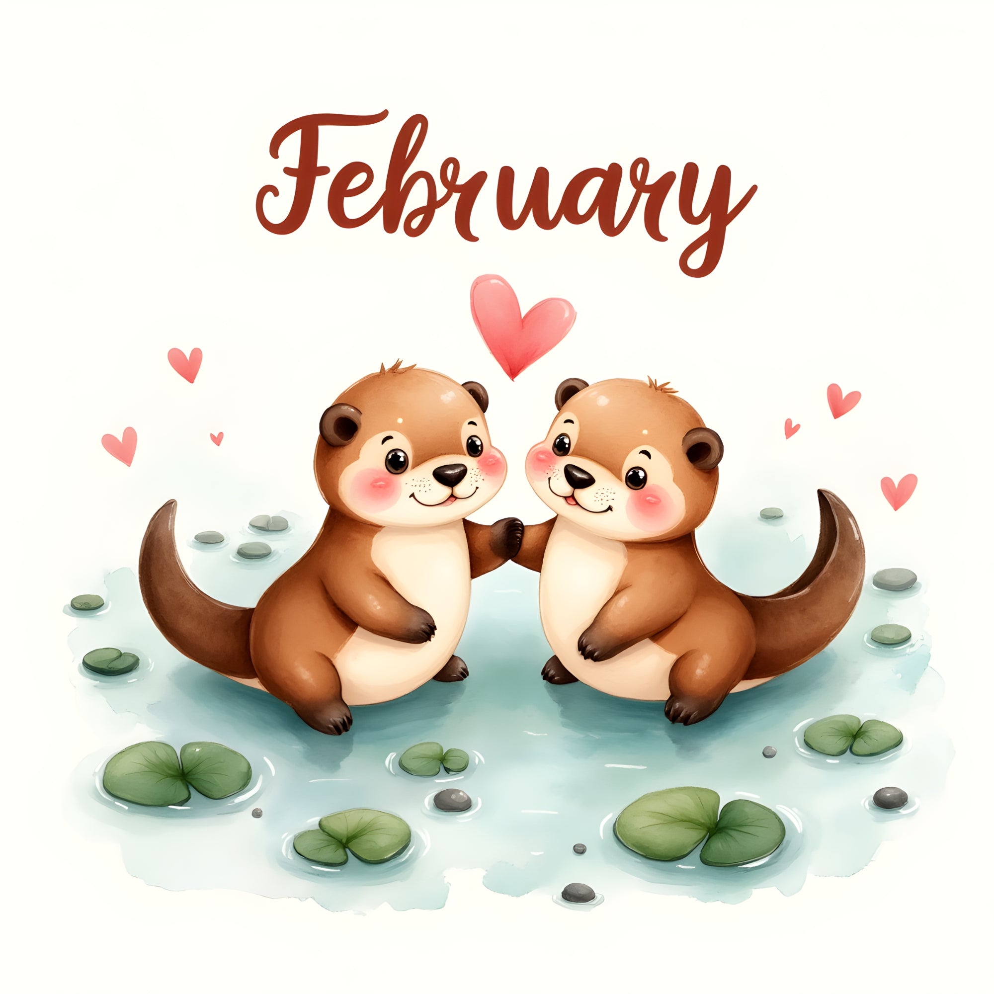 Woodland Calendar February Paper