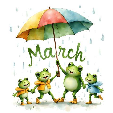 Woodland Calendar March Paper