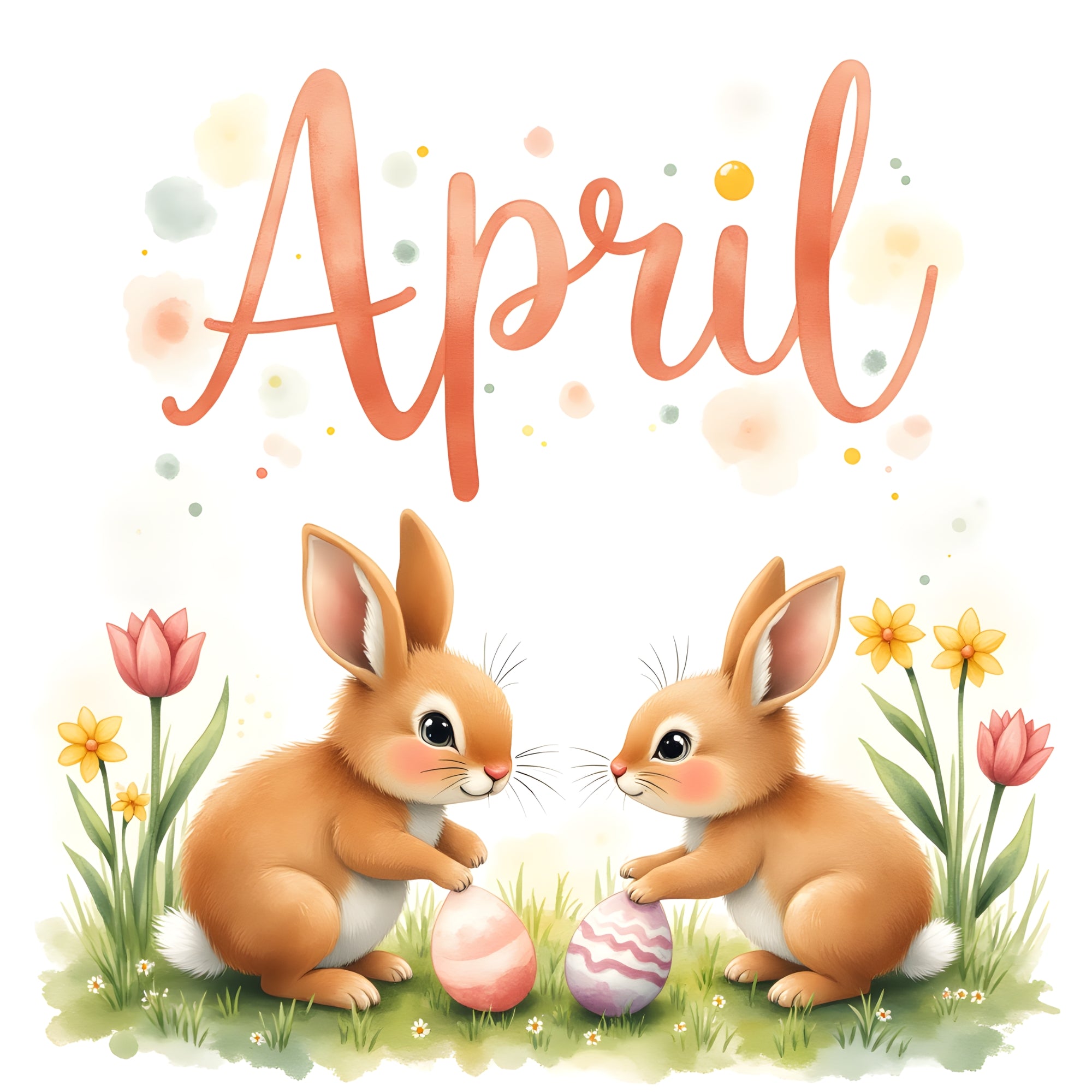 Woodland Calendar April Paper