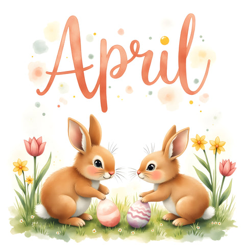 Woodland Calendar April Paper