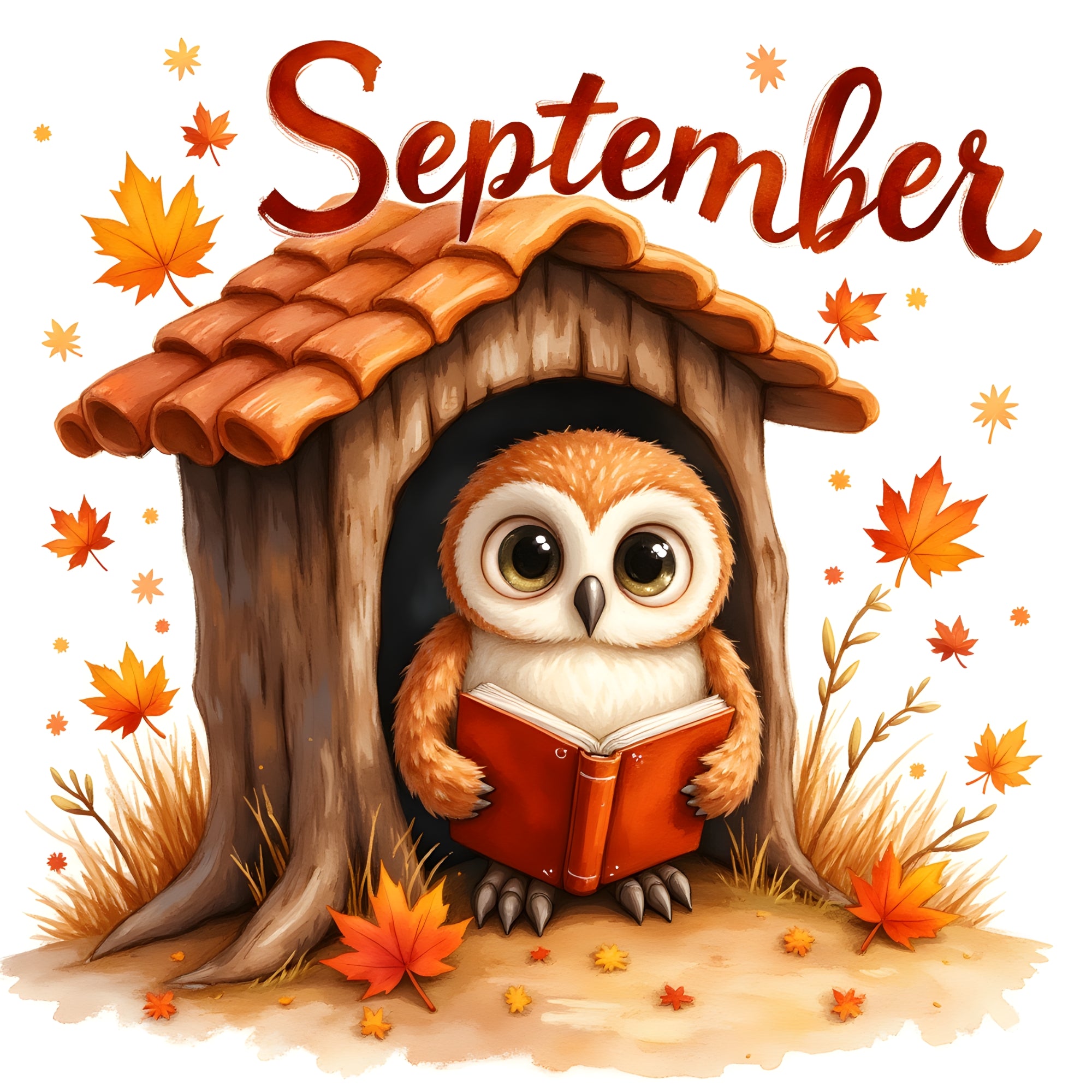 Woodland Calendar September Paper
