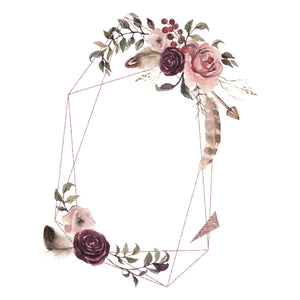 February "Bohemian Dream" 12x12 Die Cut Wreath Add On