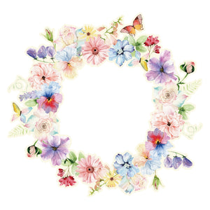 Pastel Petals 12x12 Die Cut Wreath